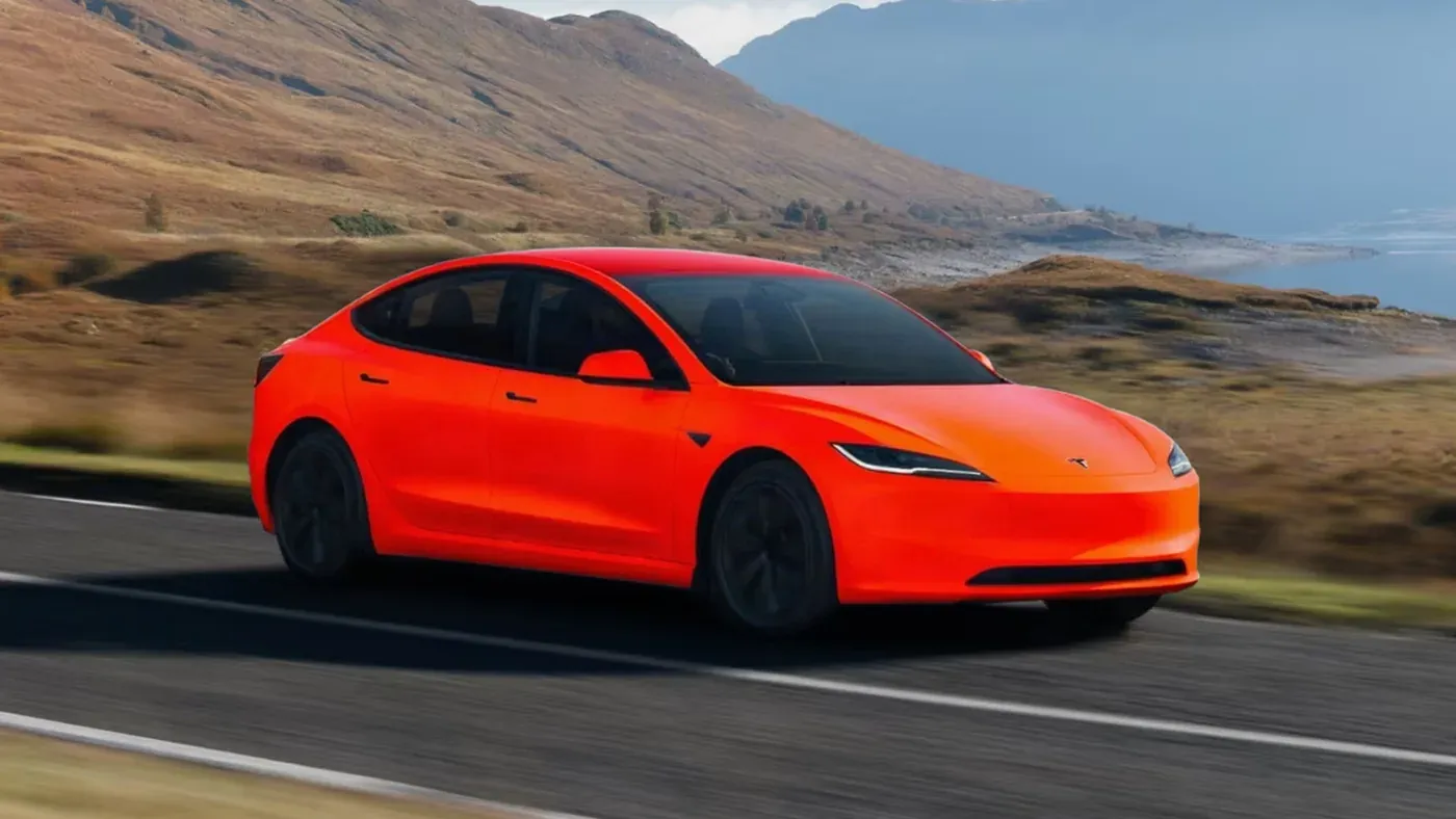 Tesla Model 3 Sunset Orange