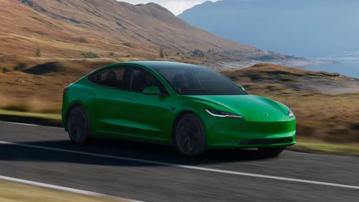 Tesla Model 3 Forest Green